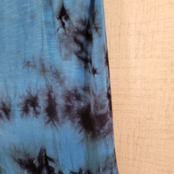 Neiman Marcus Tank Maxi Dress Womens Medium Blue Tie Dye Stretch New NWT - Picture 3 of 9